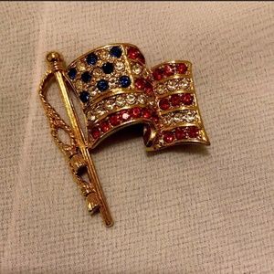 Vintage Napier American Flag Brooch
